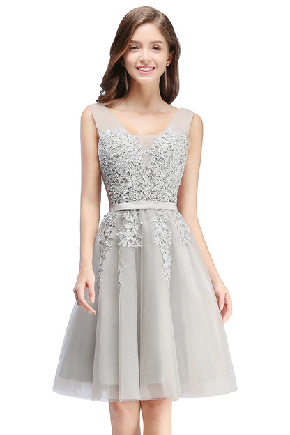 Floral Lace Homecoming Dresses for Girls Elegant Candy Pink Short Evening Prom Dress for Party Wedding Guest Dresses