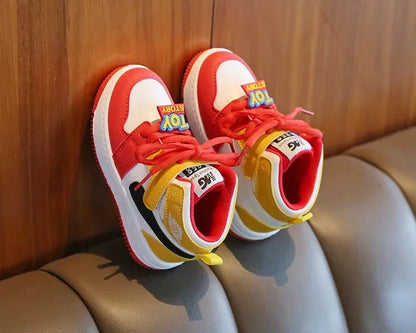 Fashion Children Sneakers Outdoor Non-Slip Boy Girl Casual Board Footwear Colorful High-top Kid Running Sports Leisure Shoes