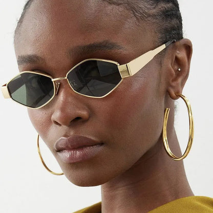 Vintage Special-Shaped Sunglasses Women Men Square Sun Glasses Female Retro Polygon Sunglasses for Male Eyeglass Eyewear