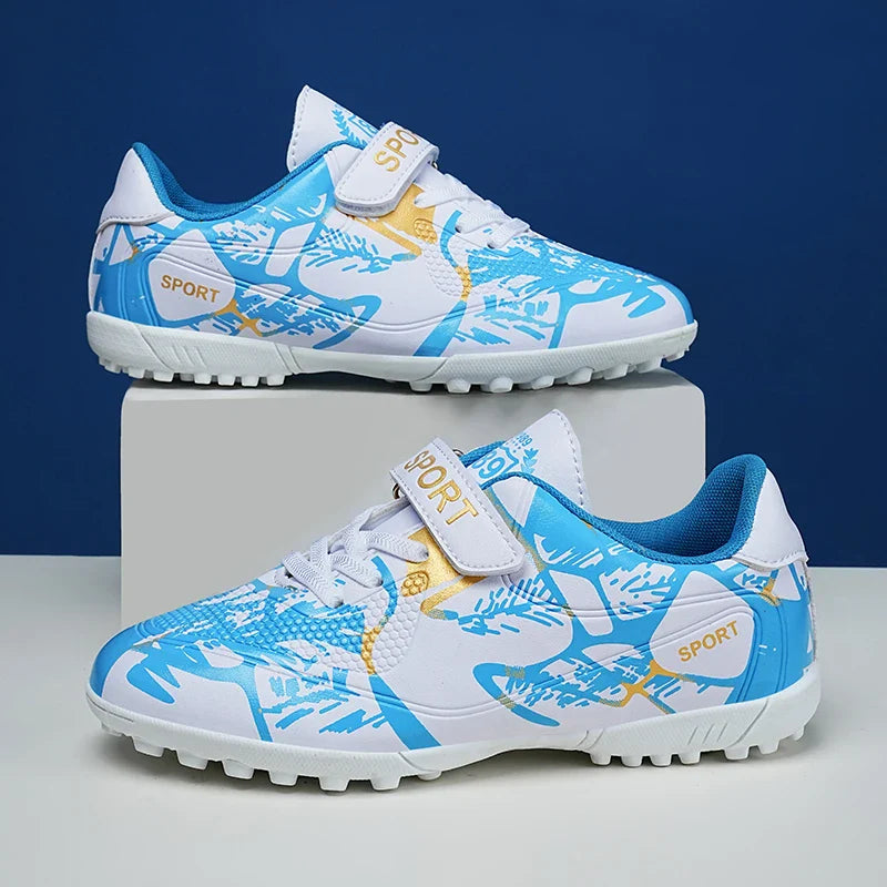 Kids Soccer Cleats Boys Football Shoes Training Boots Youth Ultralight Non-slip Sports Sneakers Breathable Comfortable Grass