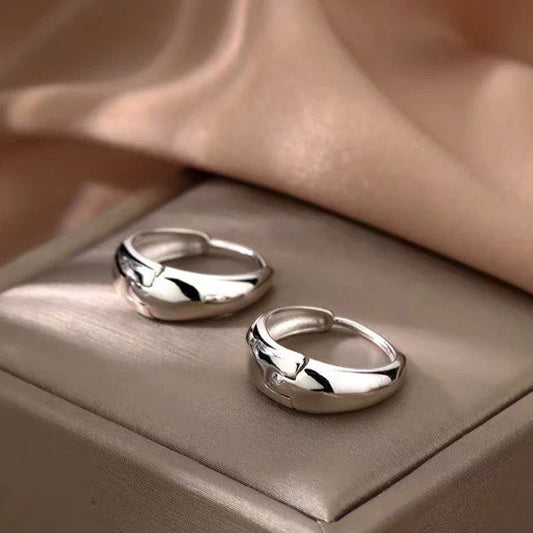 Trendy 100% Real S925 Silver Hoop Earrings for Women Girls Lady Small Ear Buckle Fine Jewelry Wholesale Dropshopping Gift