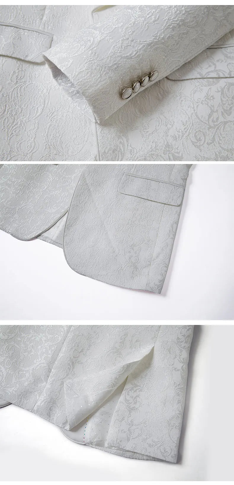 2025 New Large-Sized Jacquard Men's Suit for Wedding Dress, Groom's Suit Set, Host's Performance Costume