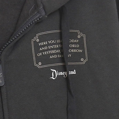 Mickey Mouse Castle Cartoon Print Fleece Sweatshirt Fashion Unisex Women Hooded Zip Up Jacket Jumper Tops