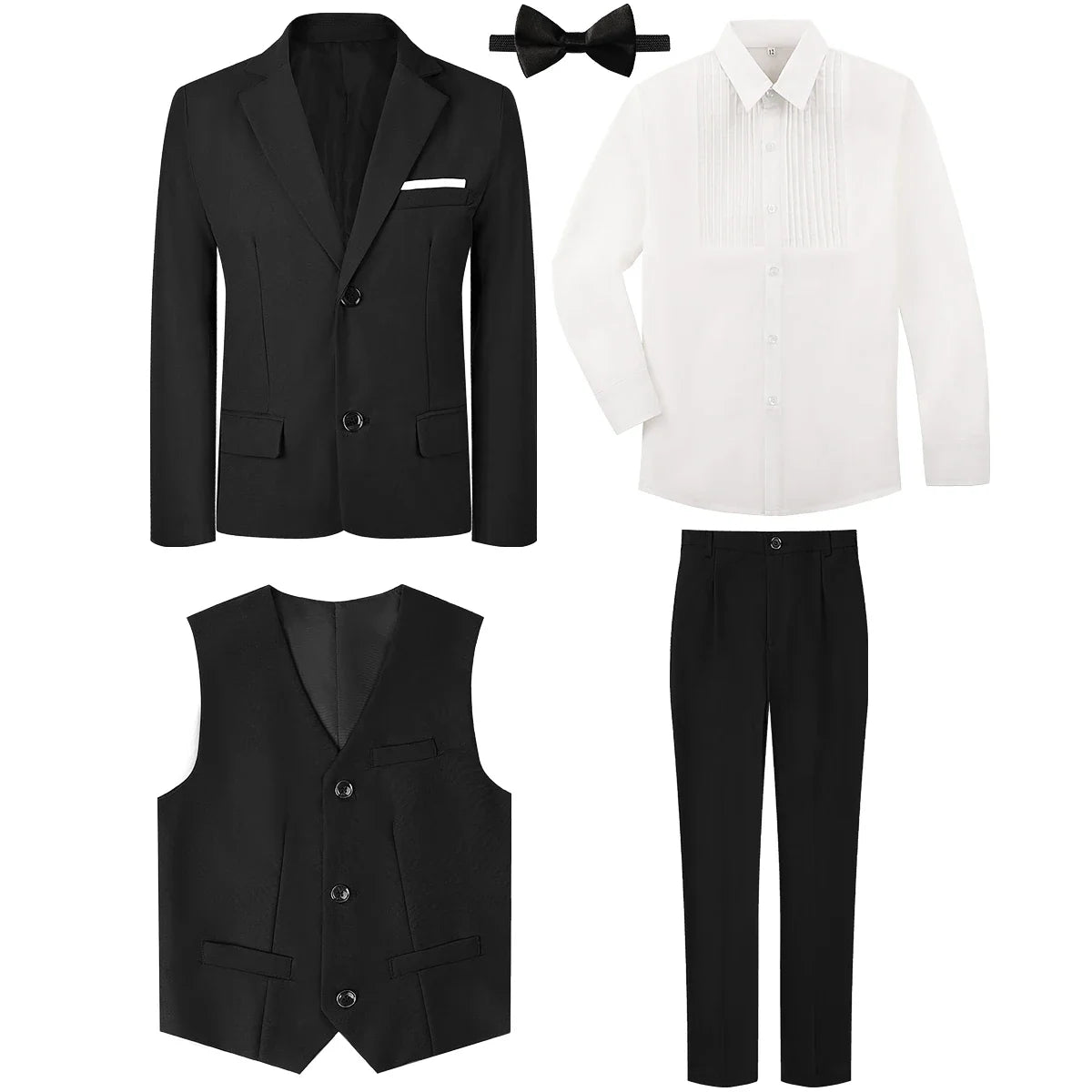 Boys Suit Set Kid Wedding Tuxedo Teenager Easter Formal Outfit Halloween Chritmas Birthday Party Gift School Performance Blazer