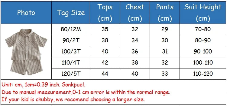 New Summer Korean Style Baby Boys Striped Outfits Cotton Linen Shirts Shorts 2pcs Children Casual Loose Sets