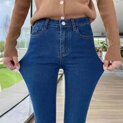 Women Stretch Jeans Lady Slim Skinny Pencil Jeans