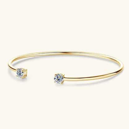 5mm 0.5ct D Moissanite Diamond Cuff Bangle for Women Wedding Bracelet Real Silver 925 Open Bangle Engagement Fine Jewelry
