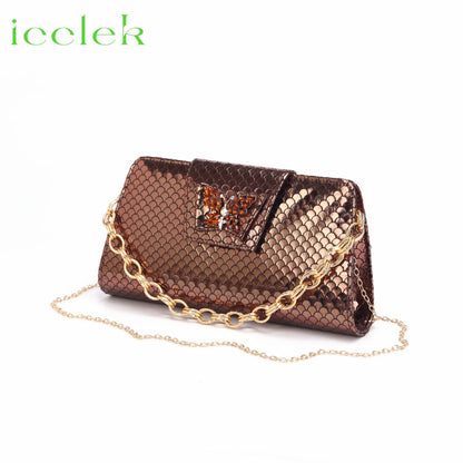 Italian Hollow Design Shoes Matching Bag in Coffee Color Comfortable Heels Ladies Sandals for Party
