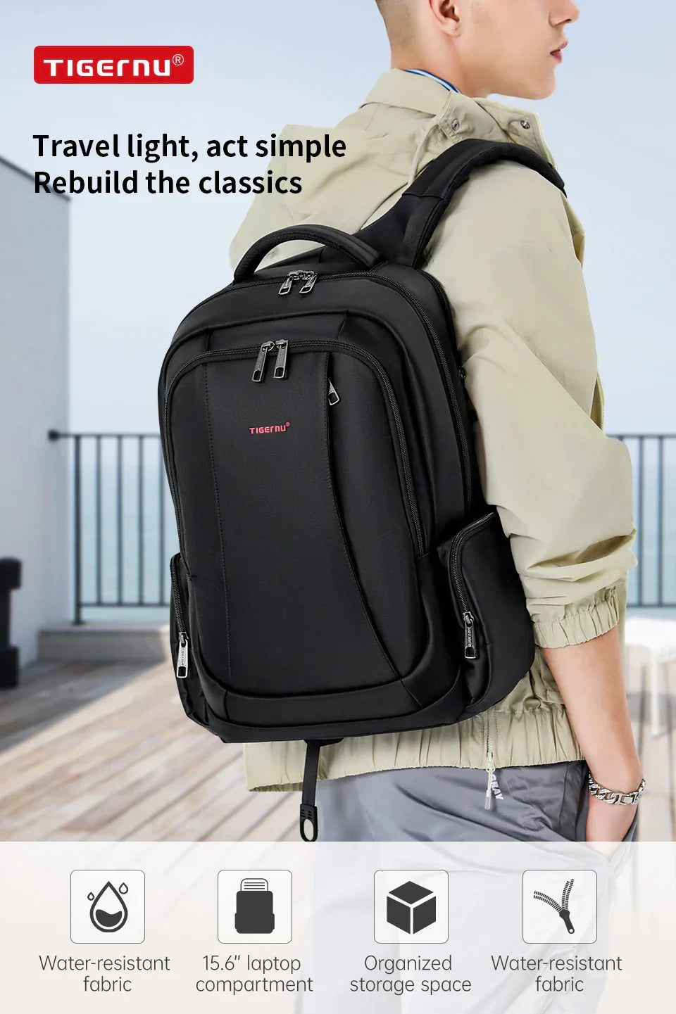 Waterproof Nylon Backpack Female Men's Backpack For 15.6 Laptop Notebook Bag Mochilas School Backpacks Bag Male Knapsack