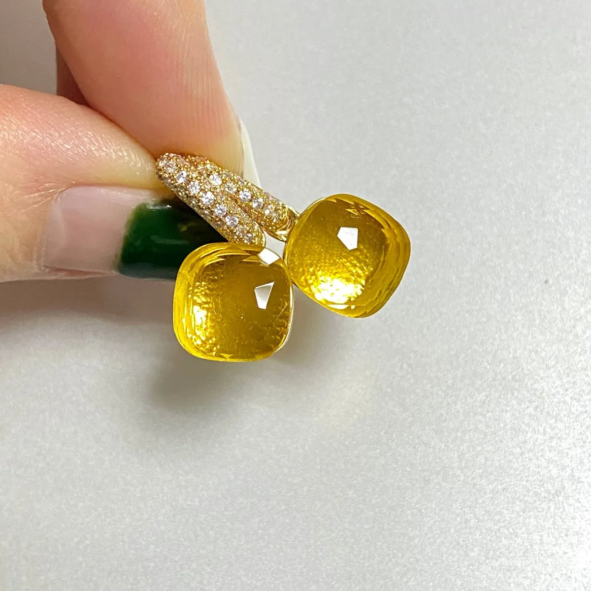 Classic Candy Color Earrings Inlay Transparent Zircon 27Colors Crystal Earrings Rose Gold Plated Fashion Jewelry For Women