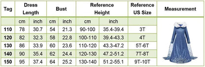 Anna Elsa Costume Children Princess Dress for Girls Kids Cosplay Snow White Christmas Carnival Party Disguise Outfit