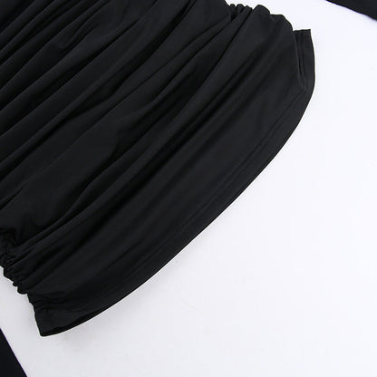 See Through Black Bodycon Dress For Women Clothing Slim Sexy Streetwear Long Sleeve Vestidos De Mujer Patchwork Fashion Outfits