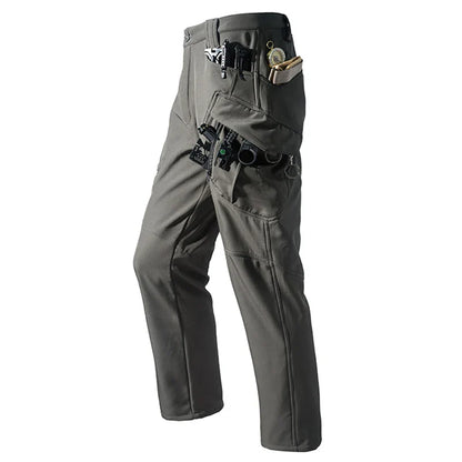 Men's City Cargo Autumn Winter Fleece Softshell Hiking Pants Fishing Climbing Trekking Casual Hunting Camping Trousers M-5XL