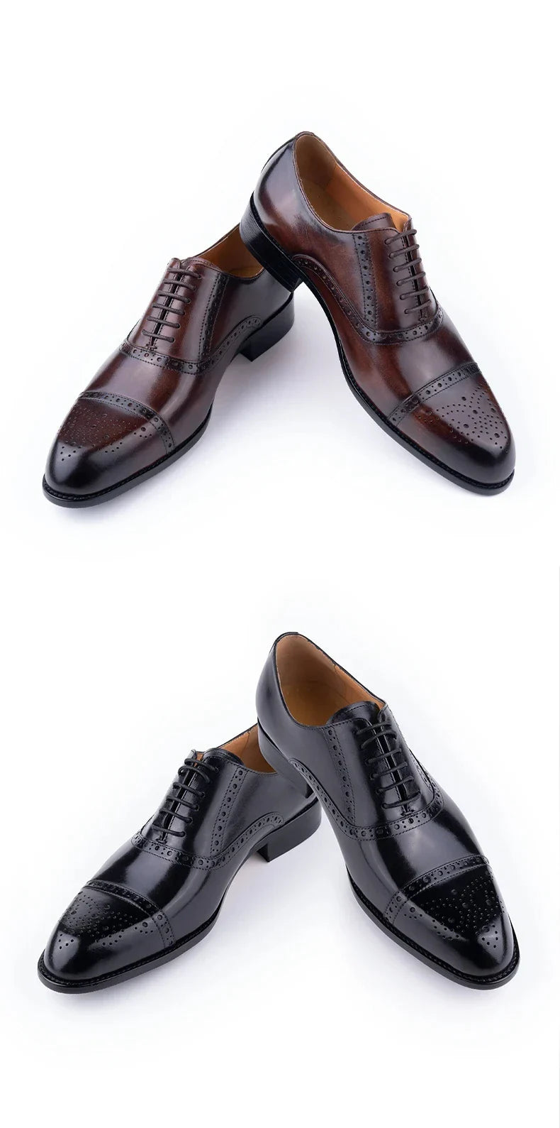 Luxury Mens Leather Wedding Shoes China Factory Hot Selling Handmade Genuine Men Formal Dress Shoes Lace-Up Classic Brogue Shoe