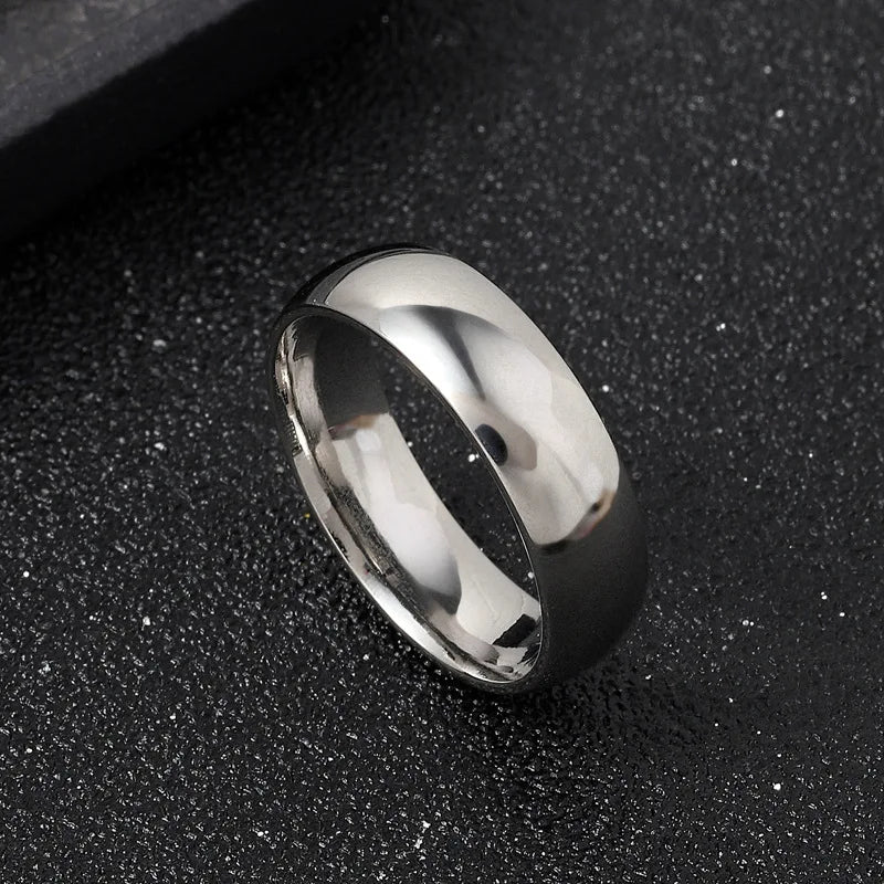 Jewelry Ring for Women Stainless Steel Black Rings Wedding Engagement