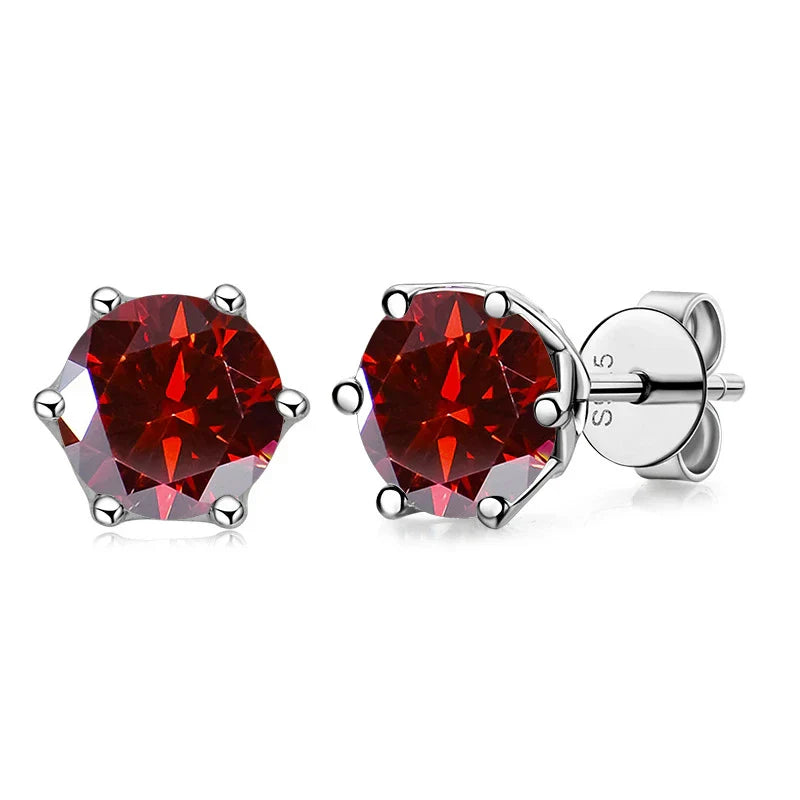 Real 1 CT D Color Moissanite Stud Earrings For Women Top Quality 925 Sterling Silver Sparkling Wedding Jewelry