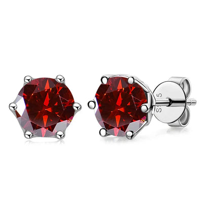 Real 1 CT D Color Moissanite Stud Earrings For Women Top Quality 925 Sterling Silver Sparkling Wedding Jewelry
