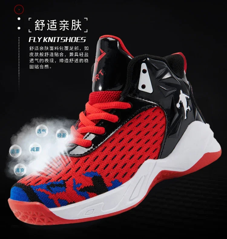 2024 New Children's Basketball Shoes for Boys Non-slip Kids Sport Shoes Wear-resistant Outdoor Kids Girls Sneakers Trainers