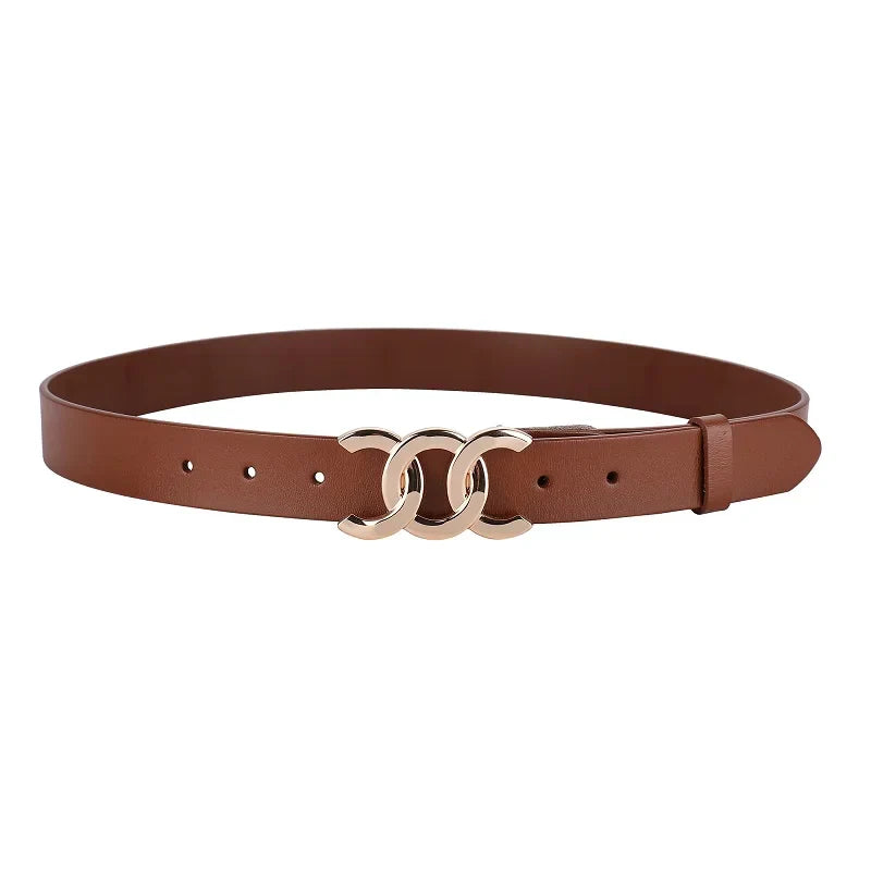 Europe and the United States hot ladies leather belt decorative western pants girdle belt female cowhide retro belt