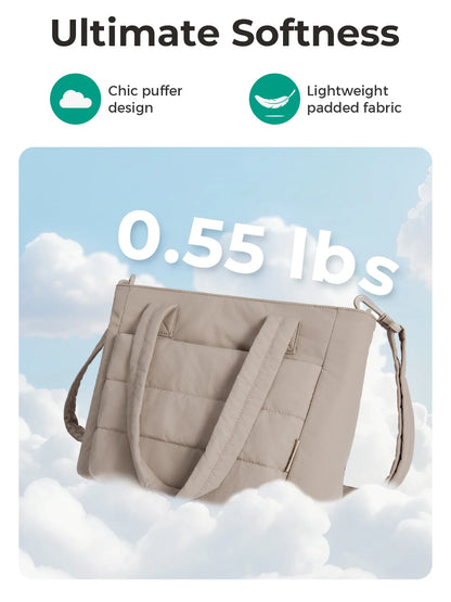Women’s Tote Bag Padded Single Shoulder Bag Large Capacity Student College Crossbody Bag Casual Outdoor Handbag