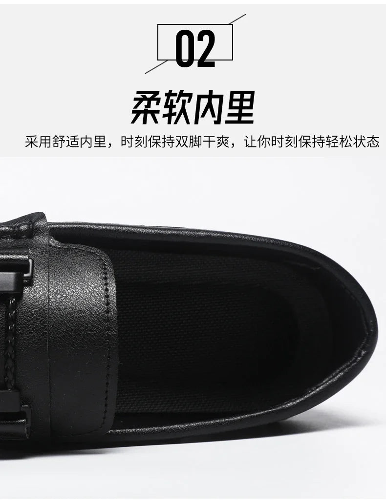 Trend White Loafers Man Big Size 46 Breathable Lightweight Men's Leather Shoes Comfortable Casual Shoes Men Driving Shoes
