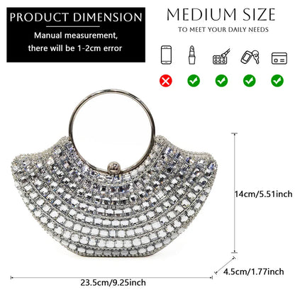 Latest High Heel Gold Color Atmospheric Luxury Pattern With Rhinestones Party Ladies Shoes And Bag Set