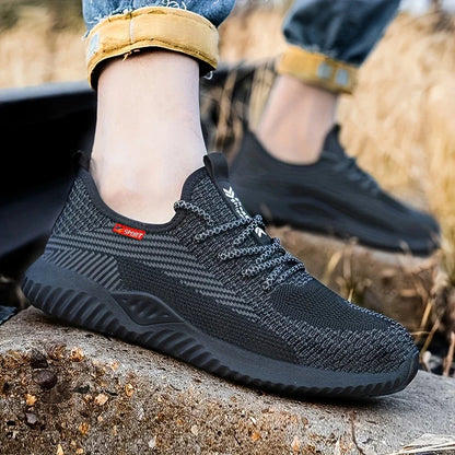 Safety shoes, breathable lightweight work shoes, puncture-resistant and smash-proof protective shoes, steel-toe shoes