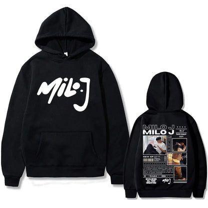 Rapper Milo J 111 Album Graphic Hoodie Men Women Hip Hop Fashion Oversized Hooded Sweatshirt Men's Casual Fleece Cotton Hoodies