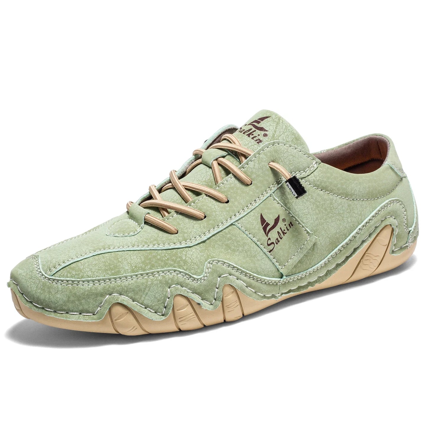Spring Handmade Leather Casual Men Shoes Design Fashion Sneakers Man Loafers Breathable Soft Flat Shoes Driving Shoes