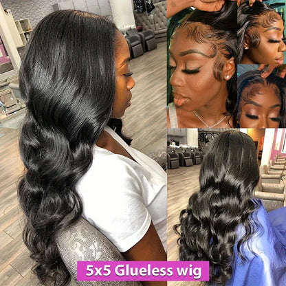 HD Transparent Body Wave Frontal Wig 13x4/13x6 Body Wave Lace Front Human Hair Wigs For Women Wet And Wavy 4x4 5x5 Closure Wig