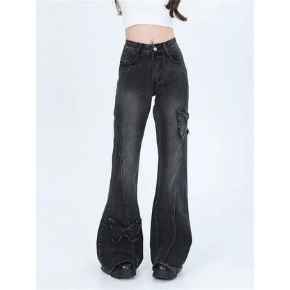 Y2k Women's Blue Flare Jeans
