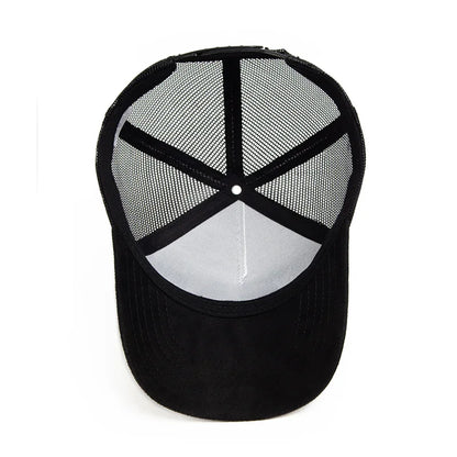 Unisex 5 panel Mesh Suede Trucker Hat  Men Baseball Cap Spring Summer Breathable Sports Hats