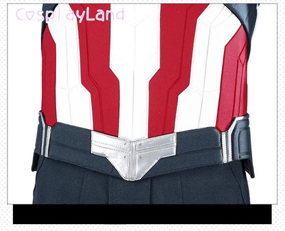 New Superhero Cosplay Costume Captain Steve Rogers Suit Adult Men Halloween Comic Con Outfit Custom Made Superhero Jumpsuit
