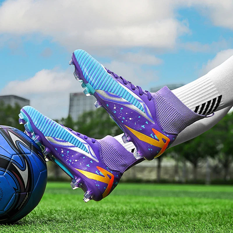 New Men Football Boots Sports Shoes Futsal High Ankle Soccer Shoes High-quality Indoor Non-Slip Outdoor Ultralight Non-Slip