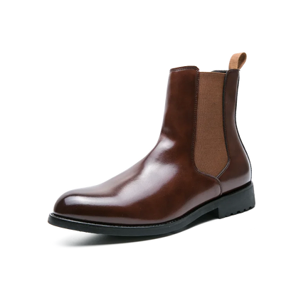 Classic Fashion Men Boots Winter Leather Shoes Autumn Business Chelsea Boots British Style Hombres Botas High Top Footwear Dress