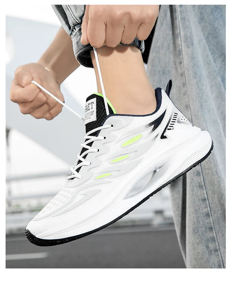 Men's Breathable Sports Shoes Spring New Mesh Casual Fashion Versatile Trendy Men's Shoes Summer Running Shoes Suitable for Outdoor Sports