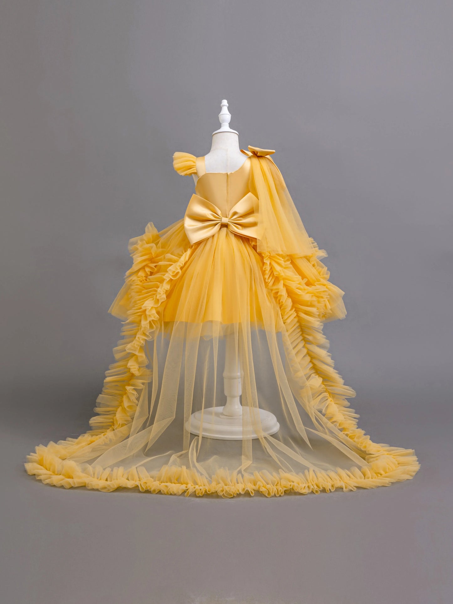 KLFLGD Novos vestidos de festa de verão para meninas vestido de festa elegante para casamento de floristas vestido de cauda de tule rosa para meninas de 2 a 6 anos