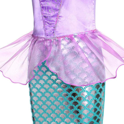 Little Mermaid Ariel Princess Dress for Girl Cosplay Mermaid Party Costume Princess Fancy Vestidos Children Carnival Clothes