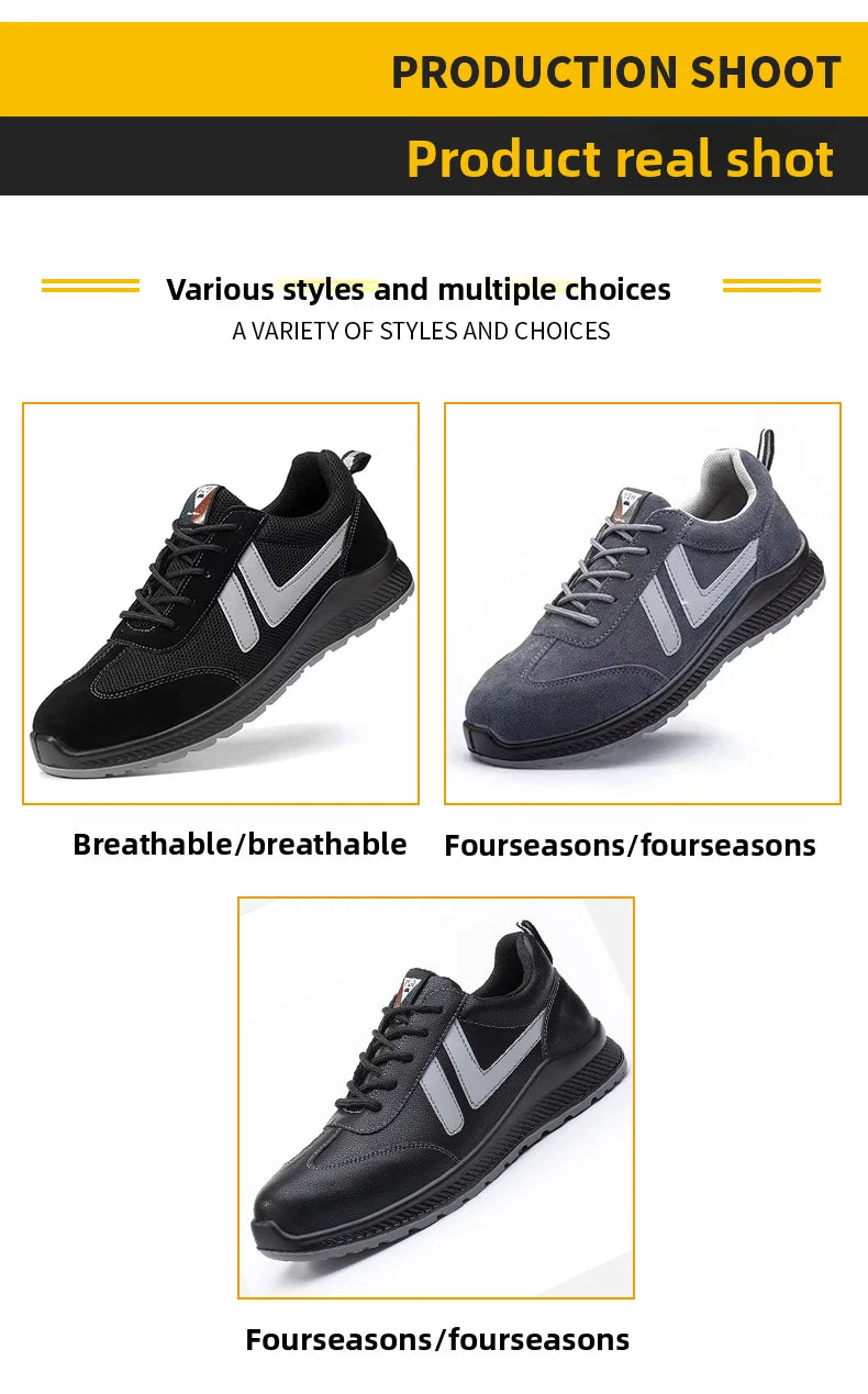 Four Season Anti Smashing and Anti Stabbing Insulated Electrician Protective Shoes with Oil Resistant Steel Toe Caps