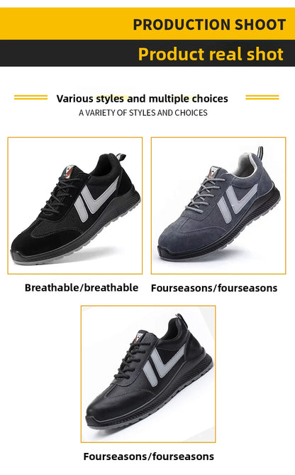 Four Season Anti Smashing and Anti Stabbing Insulated Electrician Protective Shoes with Oil Resistant Steel Toe Caps