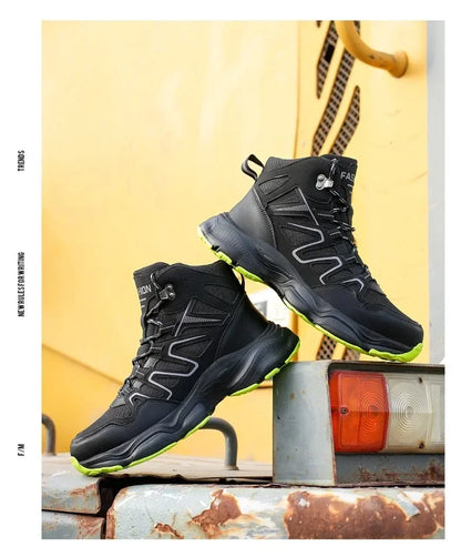 Ankle-Length Men Safety Boots Anti-smash Anti-stab Construction Work Steel Toe Shoes Male Work Boots Work Safety Shoes