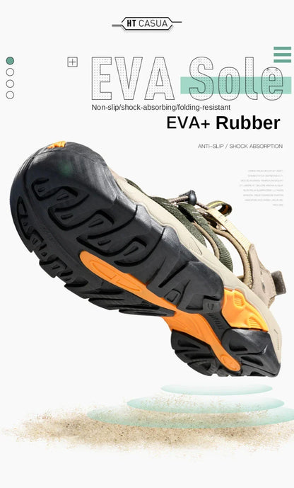 Summer Outdoor Sandals for Men Breathable Hiking Shoes Water Beach Mens Sandals Camping Climbing Aqua Sneaker HT-710445A
