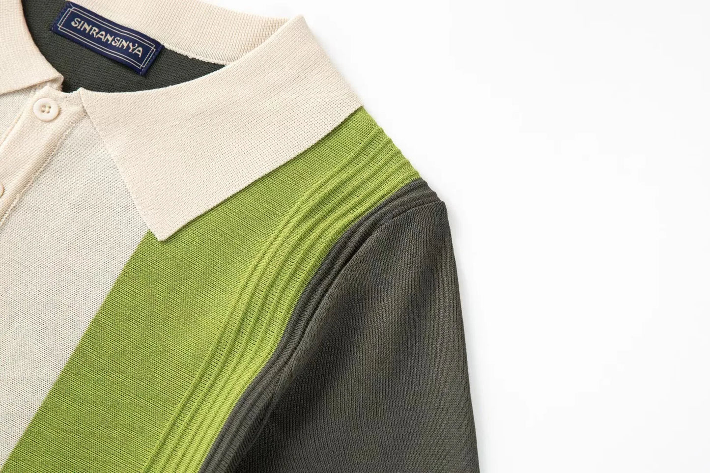Summer Men's Clothing Luxury Knit Short Sleeve Polo Shirt Retro Button-down Patchwork Popular Fashion Business Leisure Knitwear
