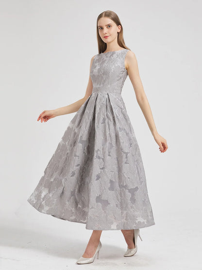 New Fashion Organza Flower Embroidery Elegant Long Dress Summer Sleeveless Dresses Lady Holiday Evening Prom Vestido