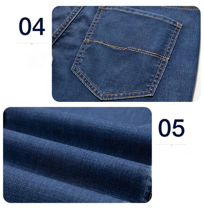 2026 New in Lyocell Fabric Summer Ultra-thin Men's Jeans Soft Drape Loose Straight Casual Denim Pants Street Wide Leg Trousers