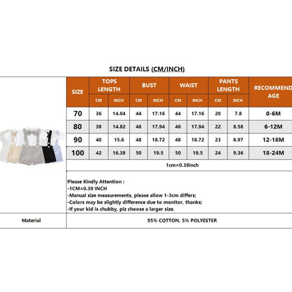 0-24 Months Newborn Baby Boy Gentlemen Clothes Set Bowtie Short Sleeve Cotton Romper+Suspender Pant Toddler Summer 2PCS Outfits