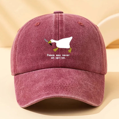 A running goose fashionable printed baseball cap versatile outdoor casual duckbill cap travel hat