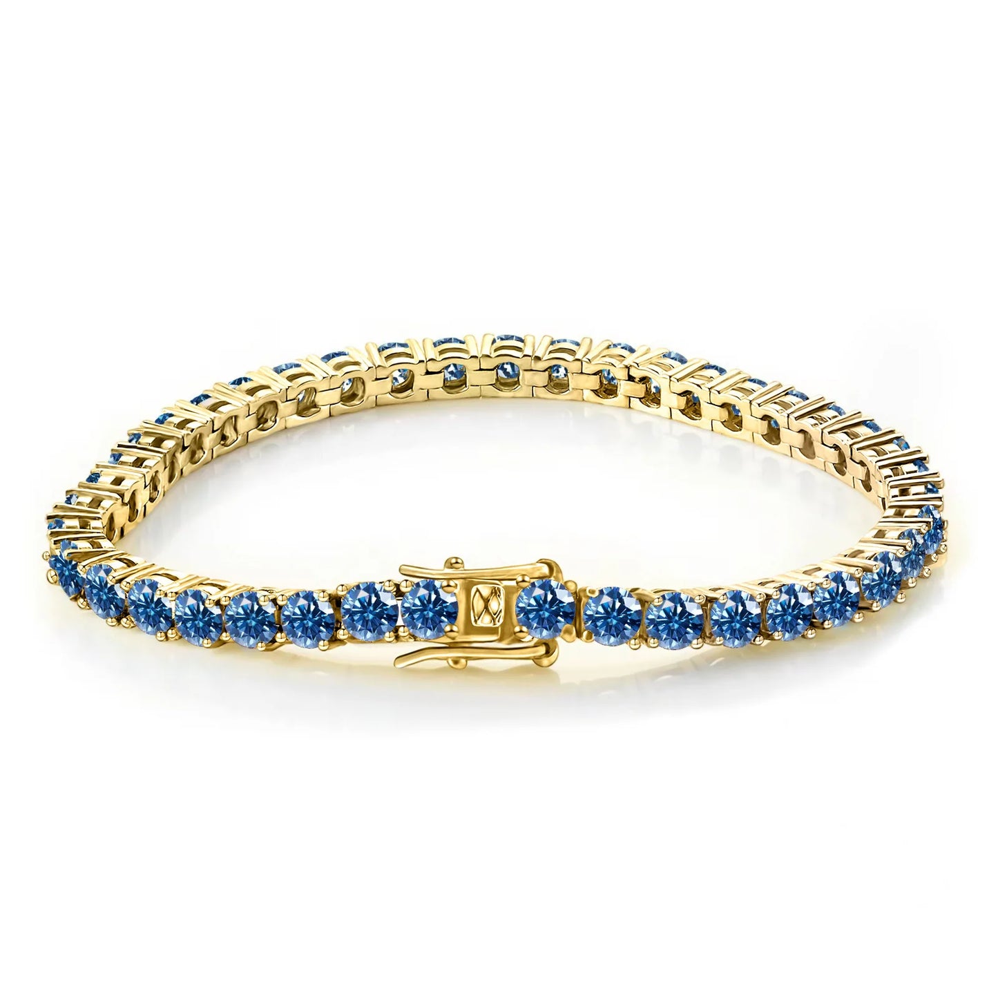TY 3-5MM Moissanite Bracelet For Women Men 925 Sterling Silver Chain Bracelet D VVS1 Fine Luxury Jewelry Lab Gemstone