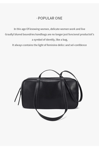 Women's Cow Genuine Leather Shoulder Bags Ladies Fashion Designer Luxury Handbags Female Retro Commute Boston Cowhide Handbag