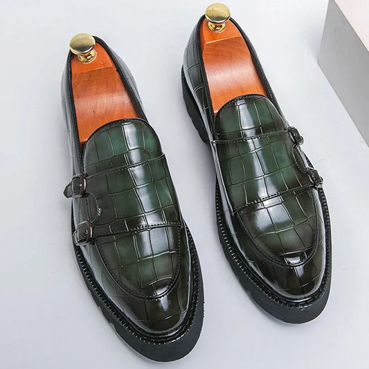 Classic Men's Dress Shoes Slip On Leather Loafers Men Platform Social Shoes For Men Fashion Casual Business Formal Shoes Male